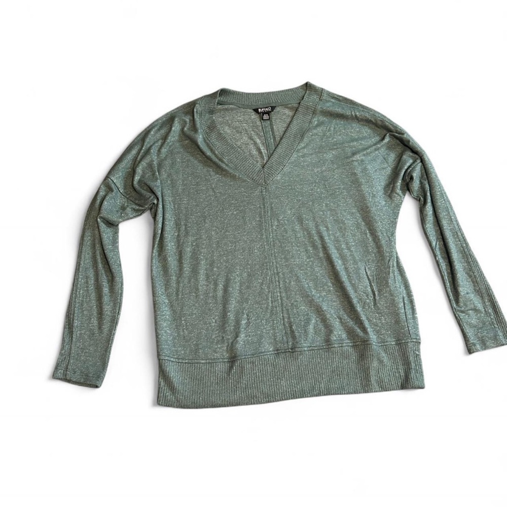 Buffalo David Bitton Green Long Sleeve Top - Super Soft